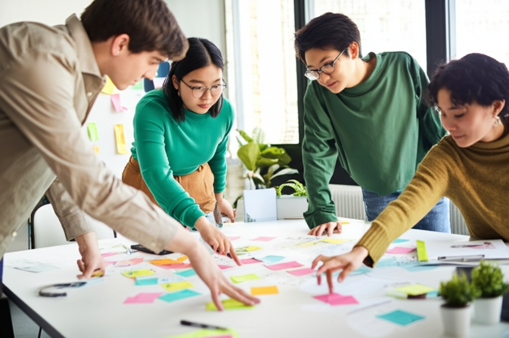 Students in leadership workshop